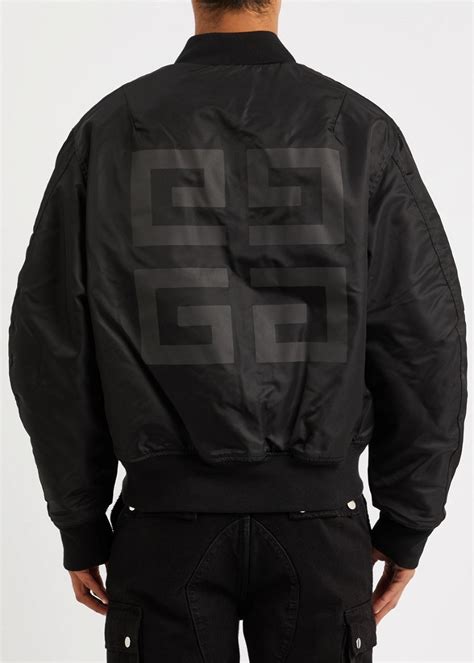 givenchy black quilted bomber jacket|Givenchy reversible denim bomber.